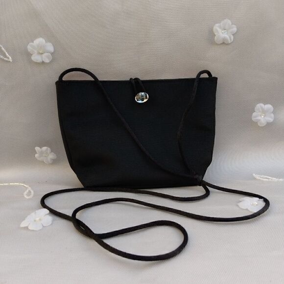 Victoria's Secret Handbags - NWOT VICTORIA'S SECRET Mini Black Shoulder Purse with Rhinestone Looking Closure